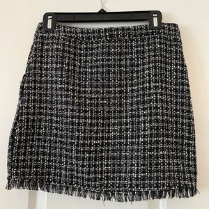 Black and white knit mini skirt, Emory Park